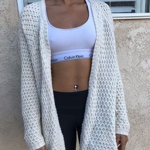Forever 21 chunky cream cardigan